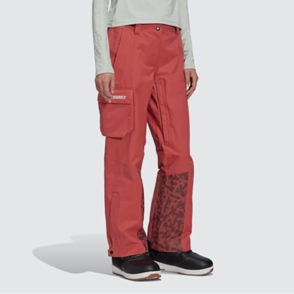 Adidas Terrex 3-Layer Post-Consumer Nylon Snow Pants Women's, Red, Size S